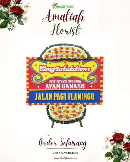 Sewa Papan Bunga Flamboyan Baru